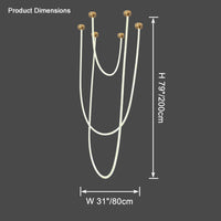 Lustre LED simple WOMO pour plafonds hauts - WM2312
