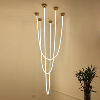 Lustre LED simple WOMO pour plafonds hauts - WM2312