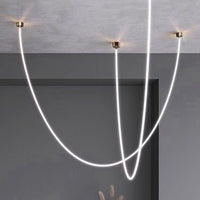 Lustre LED simple WOMO pour plafonds hauts - WM2312