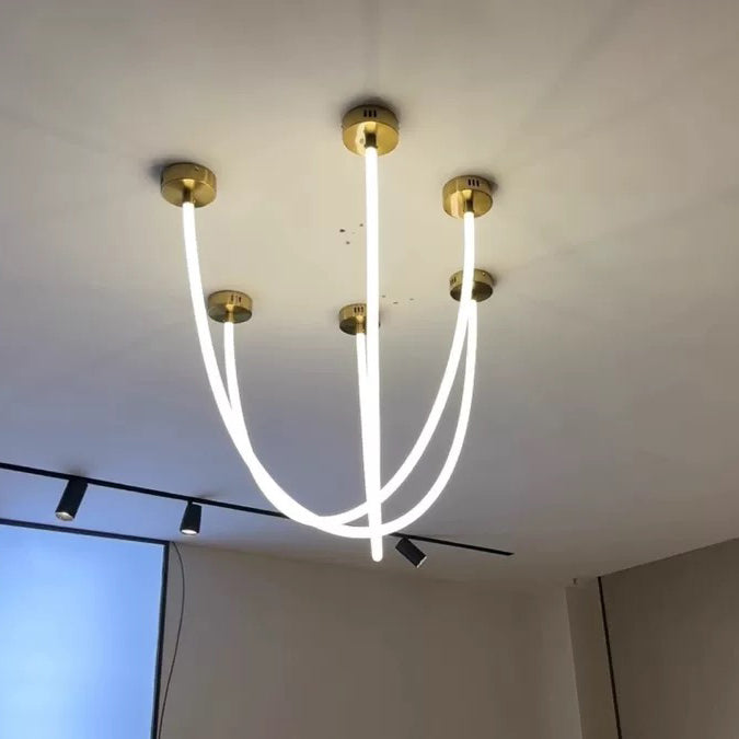 WOMO LED Kronleuchter Schlicht für Hohe Decken-WM2312