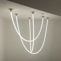 Lustre LED simple WOMO pour plafonds hauts - WM2312