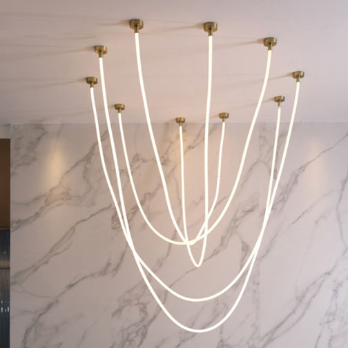 WOMO LED Kronleuchter Schlicht für Hohe Decken-WM2312