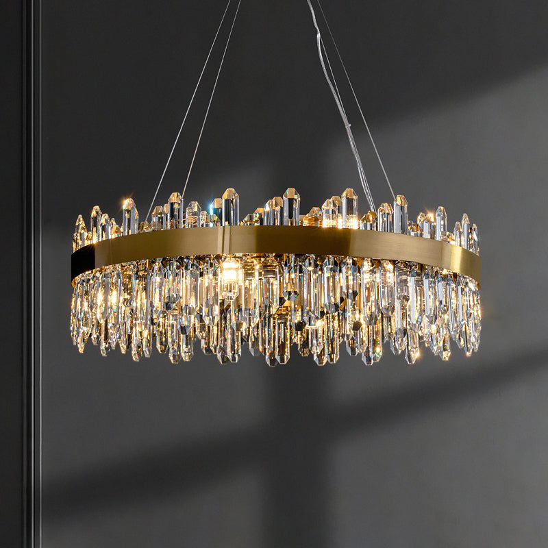 WOMO Gold Crystal Round Chandelier-WM2339a