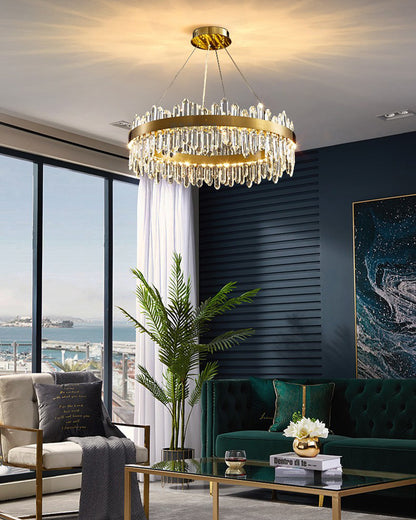 WOMO Gold Crystal Round Chandelier-WM2339a