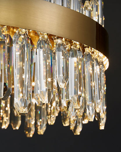 WOMO Gold Crystal Round Chandelier-WM2339a