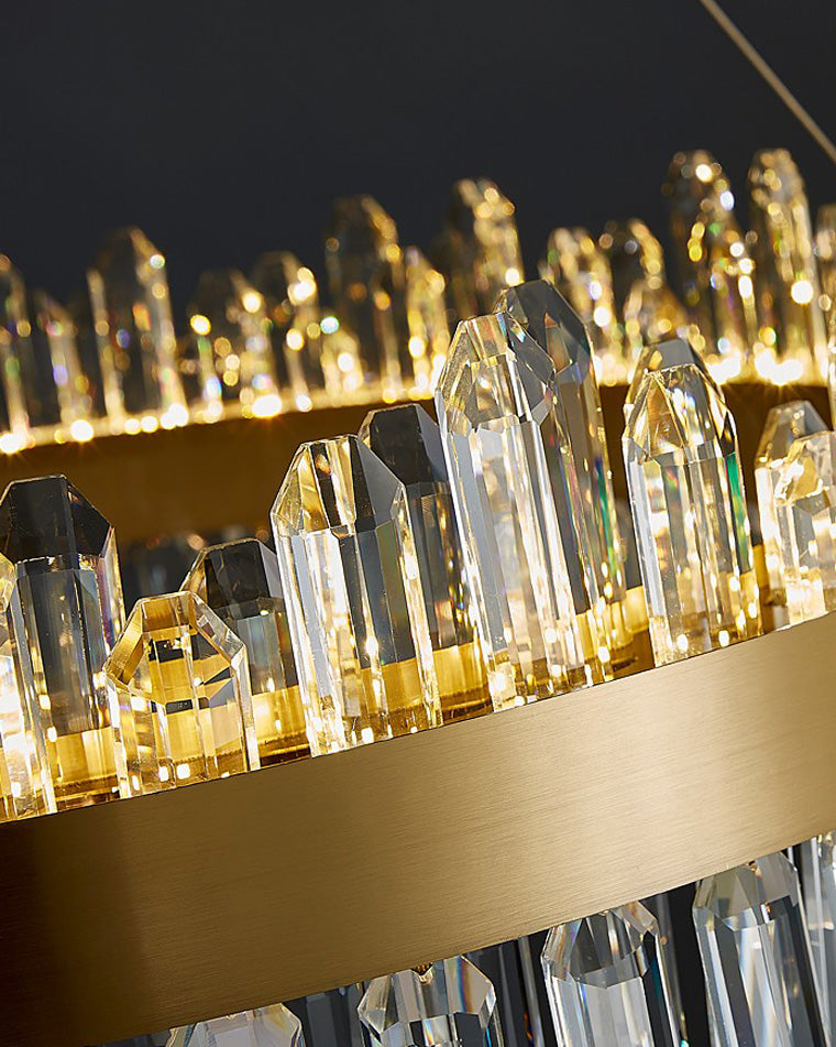WOMO Gold Crystal Round Chandelier-WM2339a