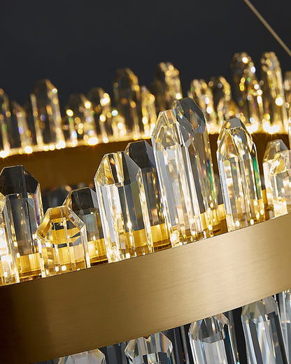 WOMO Gold Crystal Round Chandelier-WM2339a