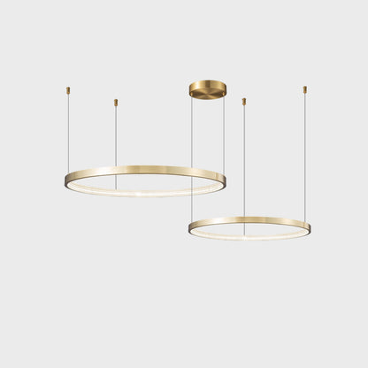 WOMO Tiered Circular Led Brass Chandelier-WM2345