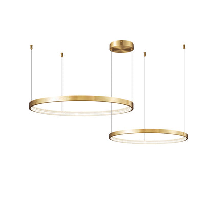 WOMO Tiered Circular Led Brass Chandelier-WM2345