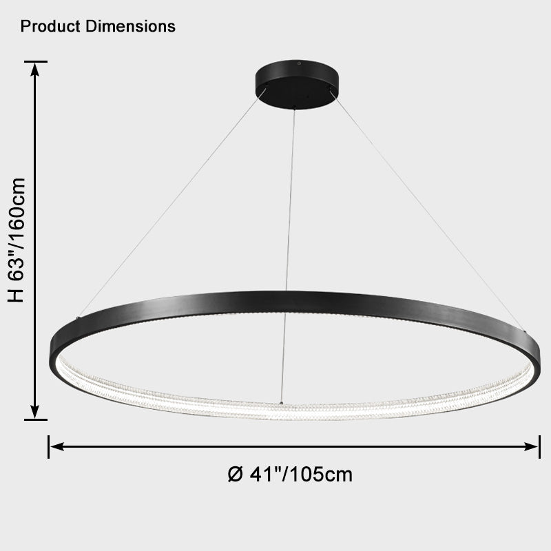 WOMO LED Kronleuchter Ring aus Messing-WM2357