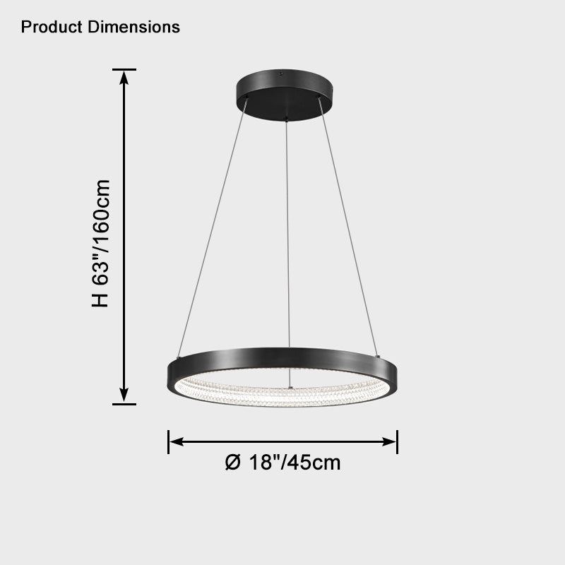 WOMO LED Kronleuchter Ring aus Messing-WM2357