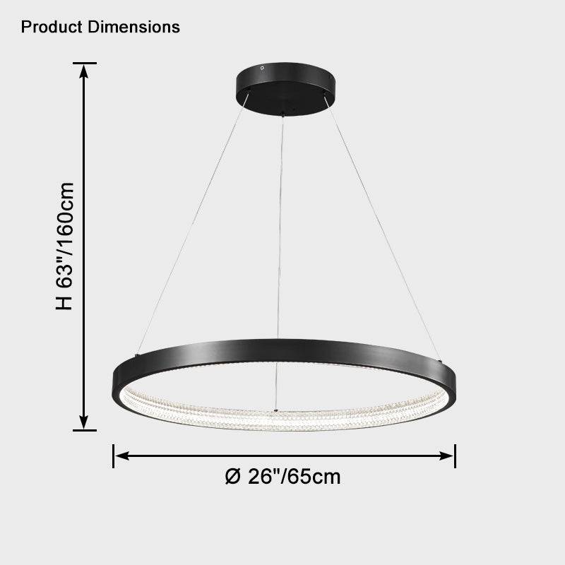 WOMO LED Kronleuchter Ring aus Messing-WM2357