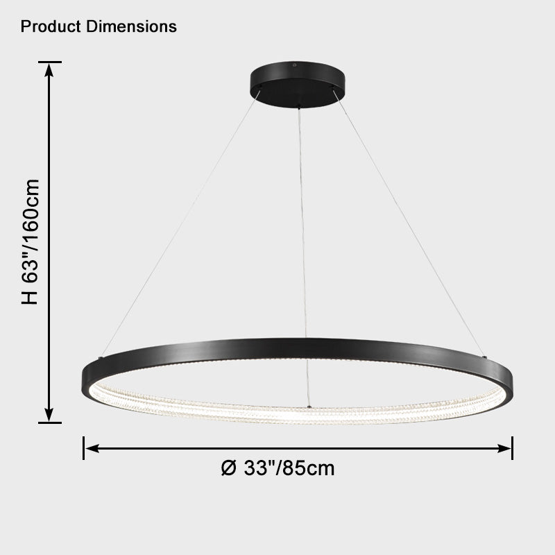 WOMO LED Kronleuchter Ring aus Messing-WM2357