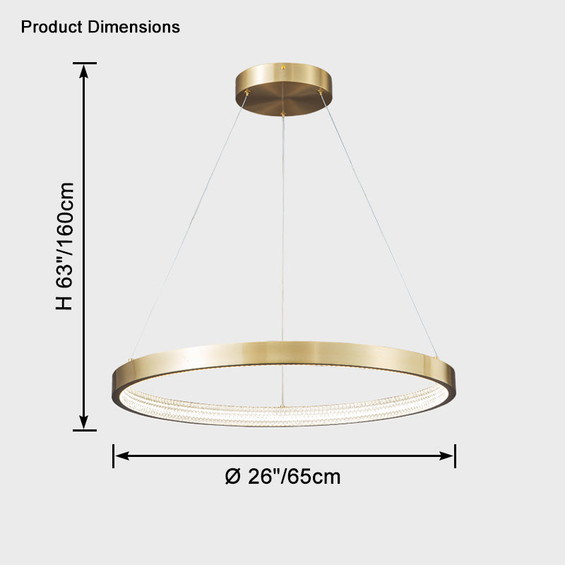 WOMO LED Kronleuchter Ring aus Messing-WM2357