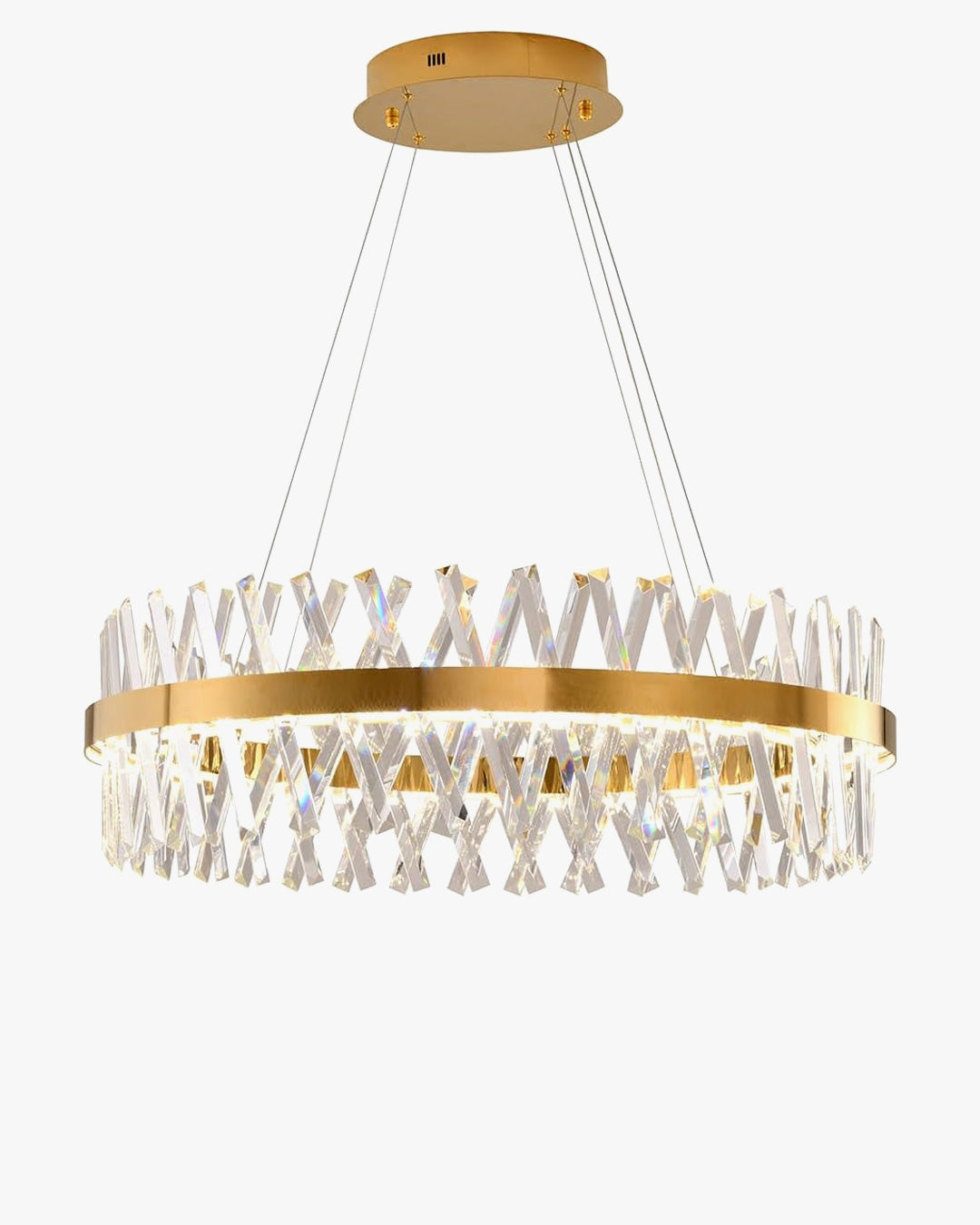WOMO Gold Kristall Prisma Runde Kronleuchter – WM2359