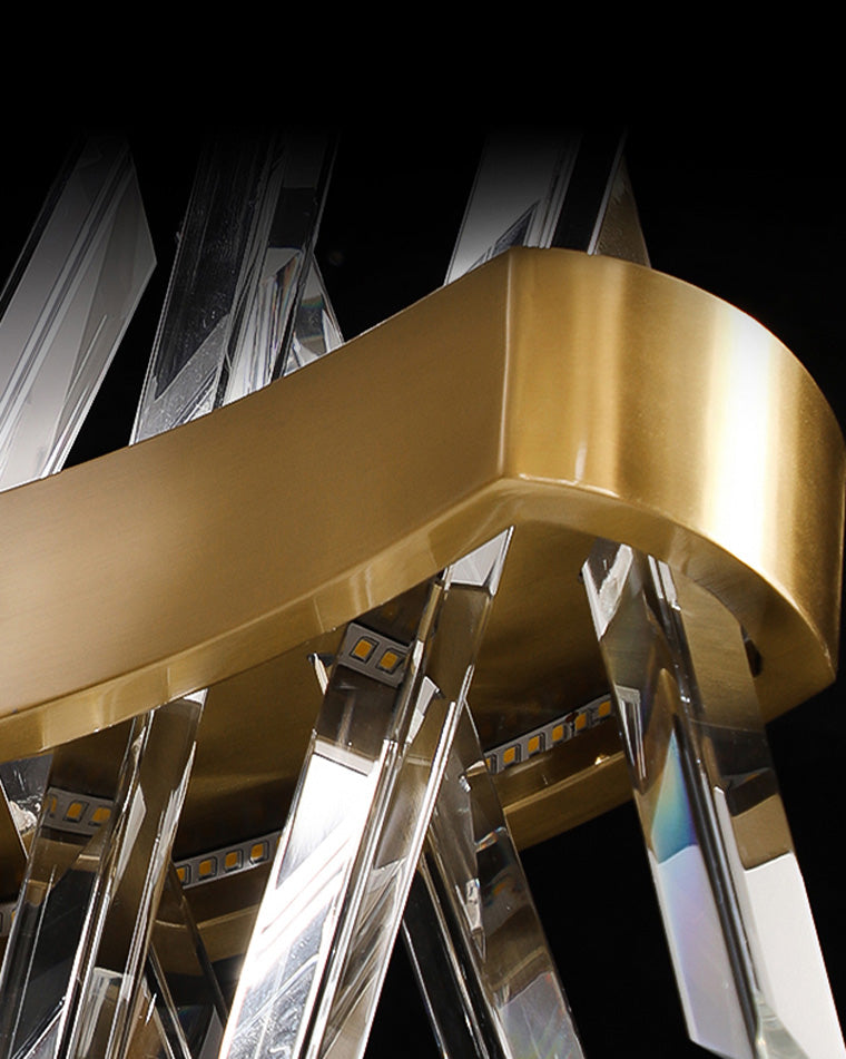 WOMO Gold Kristall Prisma Runde Kronleuchter – WM2359