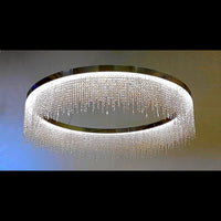 WOMO Round Gold Chandelier with Crystals - WM2362