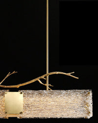WOMO Lustre Rectangulaire en Verre WM2364