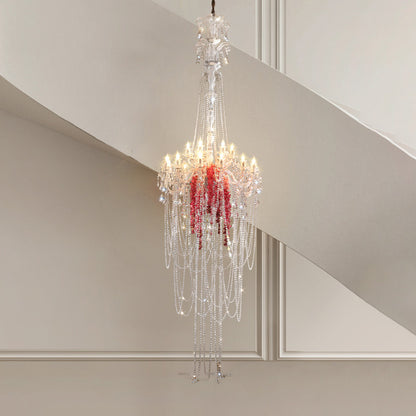 WOMO Long Candelabra Crystal Chandelier-WM2375
