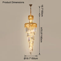 Lustre cascade en cristal WOMO-WM2387