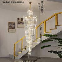 Lustre cascade en cristal WOMO-WM2387