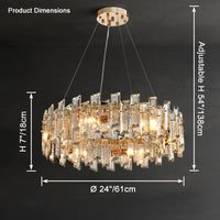 WOMO Gold Kristall Lustre Rond – WM2397
