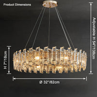 WOMO Gold Kristall Lustre Rond – WM2397