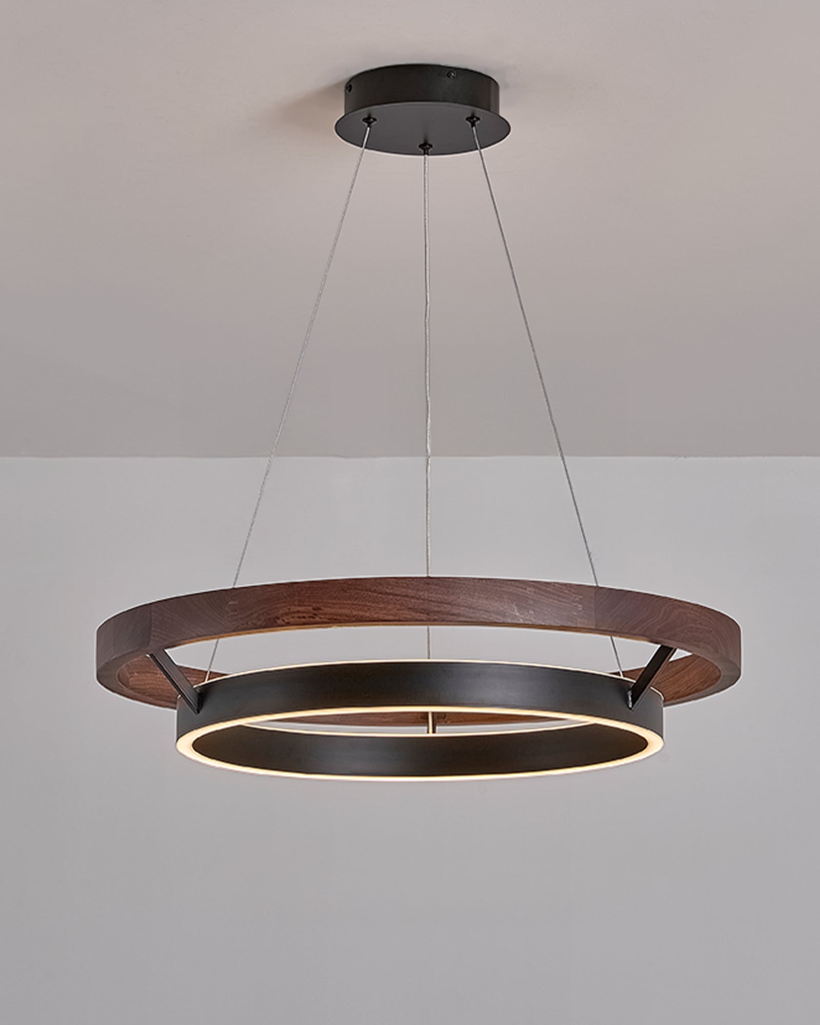 WOMO LED Kronleuchter Ring Esstisch Holz Landhaus Modern-WM2492