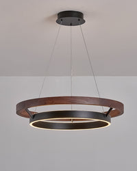 WOMO LED Chandelier Ring Dining Table Wood Country House Modern-WM2492
