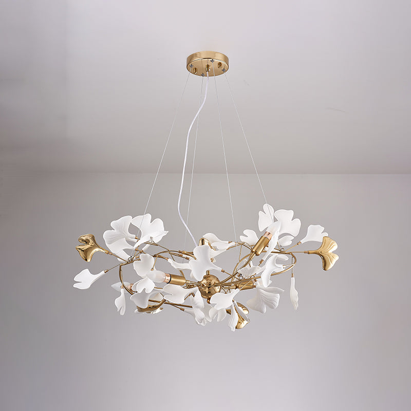 WOMO Design Chandelier White Gold Porcelain-WM2411