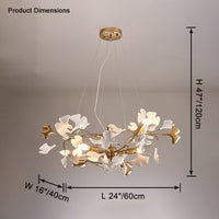 Lustre WOMO Design Blanc Doré en Porcelaine-WM2411