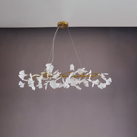WOMO Lustre oblong blanc doré en porcelaine-WM2413