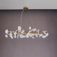 WOMO Lustre oblong blanc doré en porcelaine-WM2413