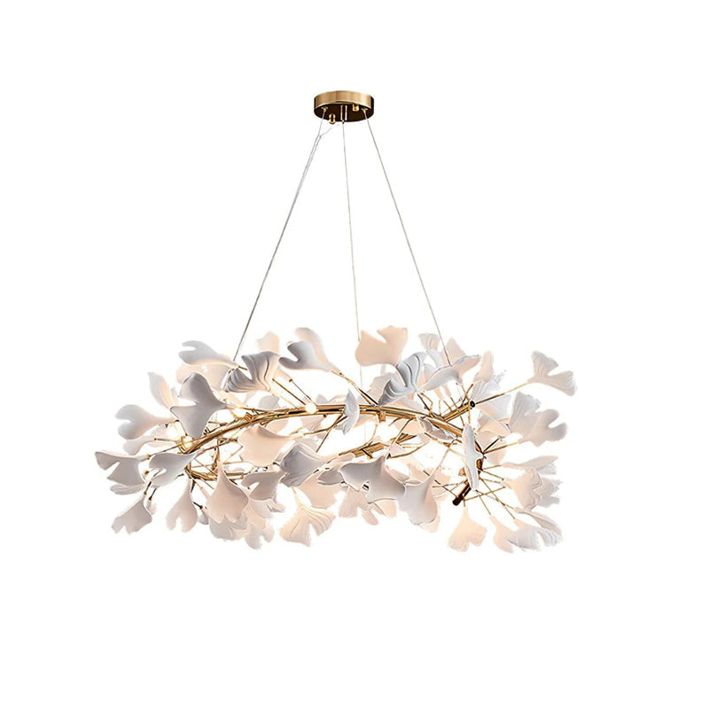 WOMO Design Kronleuchter Weiß gold aus Porzellan-WM2416