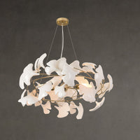 WOMO Round Chandelier White Gold Porcelain-WM2418
