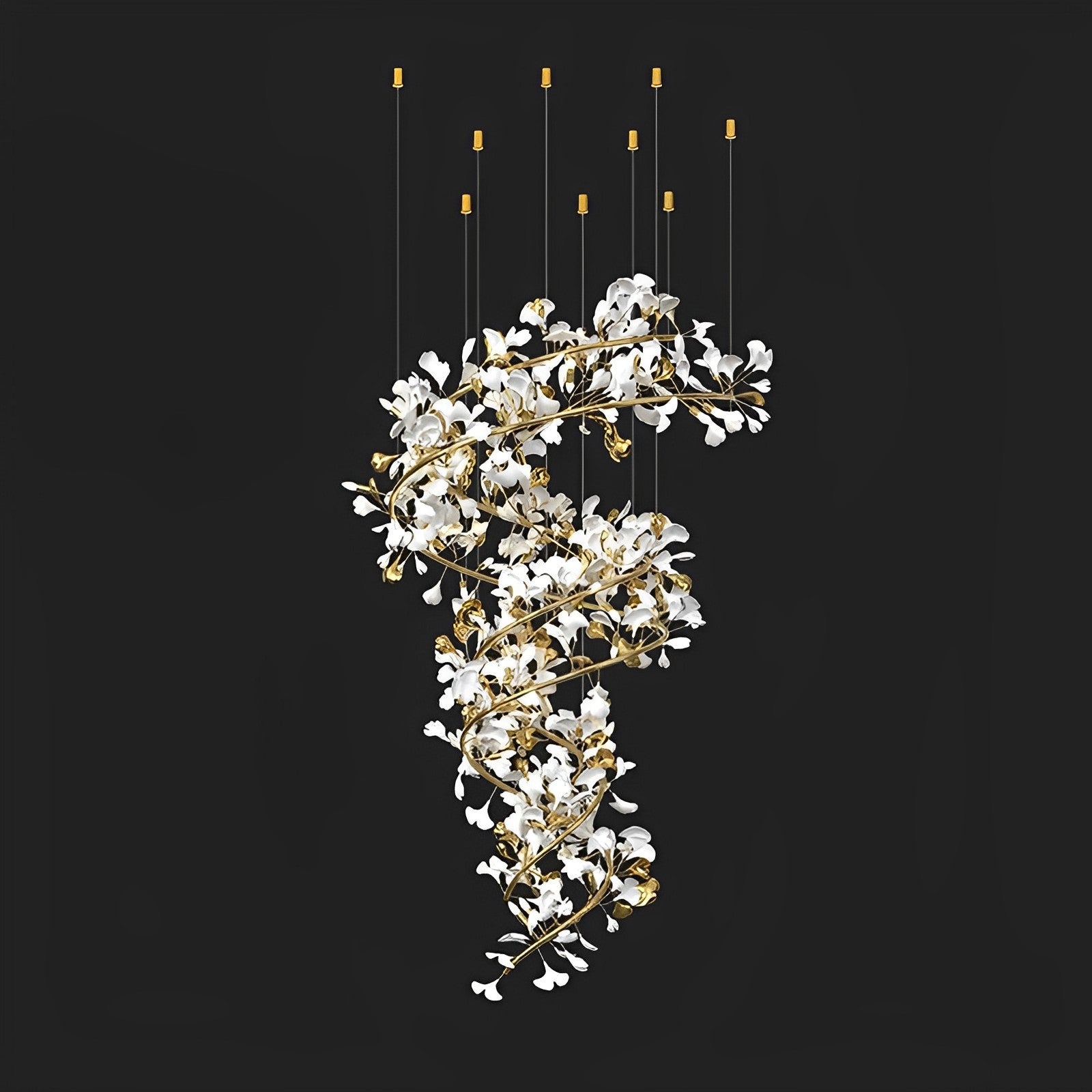 WOMO Ginkgo-Spiral-Kronleuchter-WM2423