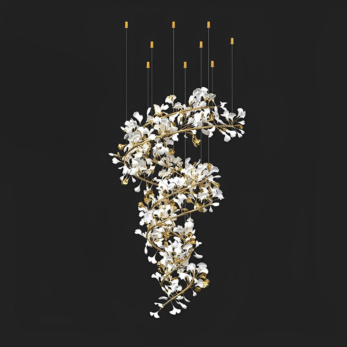 WOMO Ginkgo Spiral Chandelier-WM2423