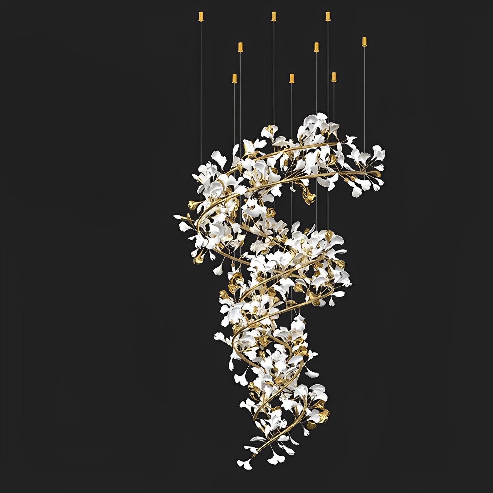 WOMO Ginkgo-Spiral-Kronleuchter-WM2423