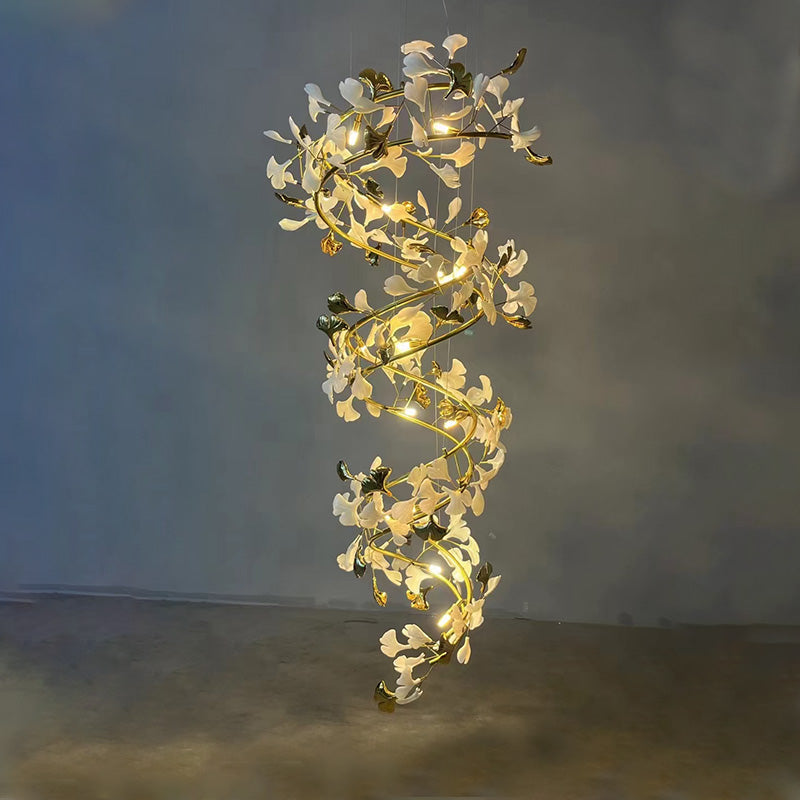 WOMO Ginkgo-Spiral-Kronleuchter-WM2423