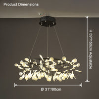 WOMO Design Kronleuchter Rund Wohnzimmer-WM2435