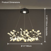 WOMO Design Kronleuchter Rund Wohnzimmer-WM2435