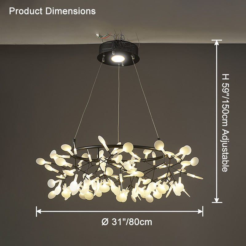 WOMO Design Kronleuchter Rund Wohnzimmer-WM2435