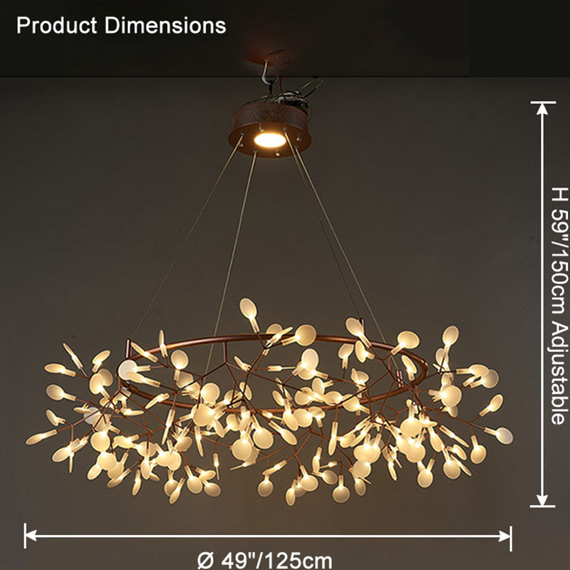 WOMO Design Kronleuchter Rund Wohnzimmer-WM2435