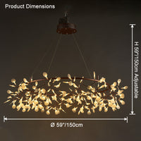 WOMO Design Kronleuchter Rund Wohnzimmer-WM2435