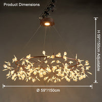 WOMO Design Kronleuchter Rund Wohnzimmer-WM2435