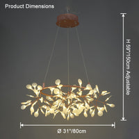 WOMO Design Kronleuchter Rund Wohnzimmer-WM2435