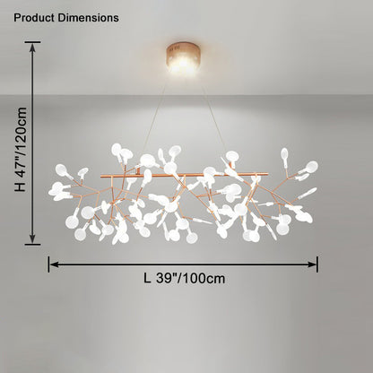 WOMO Heracleum/Firefly Linear Chandelier-WM2436