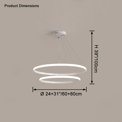 WOMO Tiered Circular Led Chandelier-WM2458