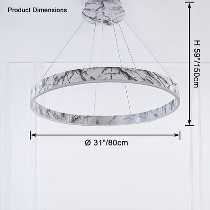 WOMO Tiered Circular Marble Chandelier-WM2460