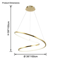 WOMO Swirl LED Chandelier - WM2461